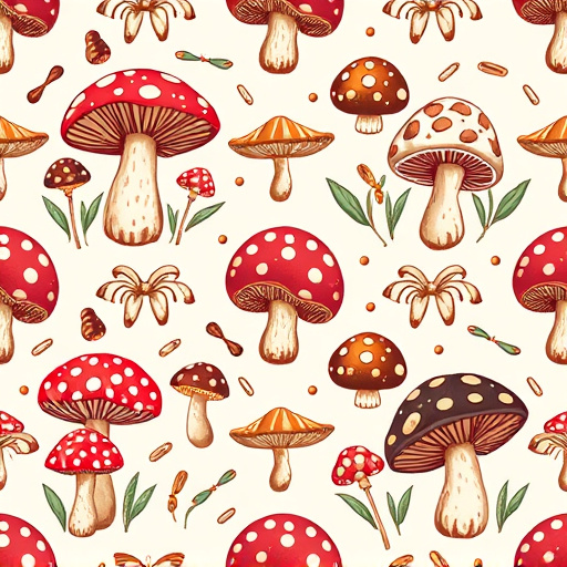 Artistic Magic Mushroom Chocolates Patterns