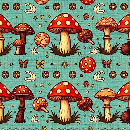 Artistic Magic Mushroom Chocolates Patterns