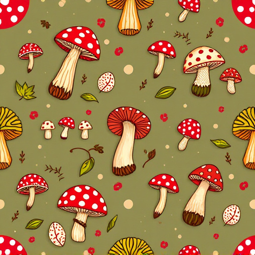 Artistic Magic Mushroom Chocolates Patterns
