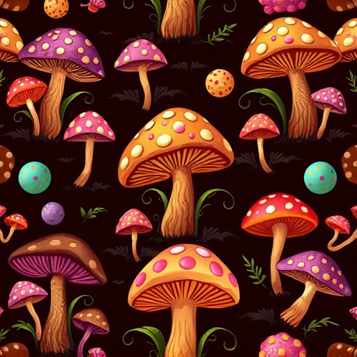 Artistic Magic Mushroom Chocolates Patterns
