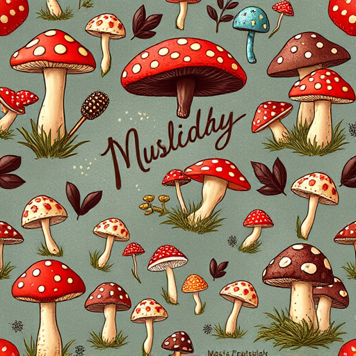 Artistic Magic Mushroom Chocolates Patterns