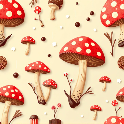 Artistic Magic Mushroom Chocolates Patterns