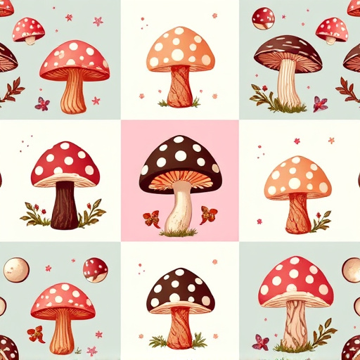 Artistic Magic Mushroom Chocolates Patterns