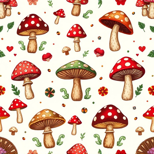 Artistic Magic Mushroom Chocolates Patterns
