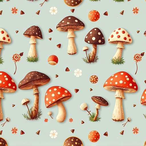 Artistic Magic Mushroom Chocolates Patterns