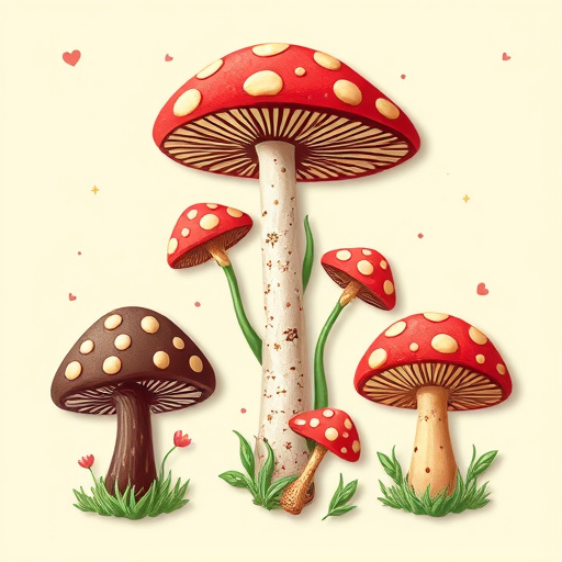 Artistic Magic Mushroom Chocolates Patterns