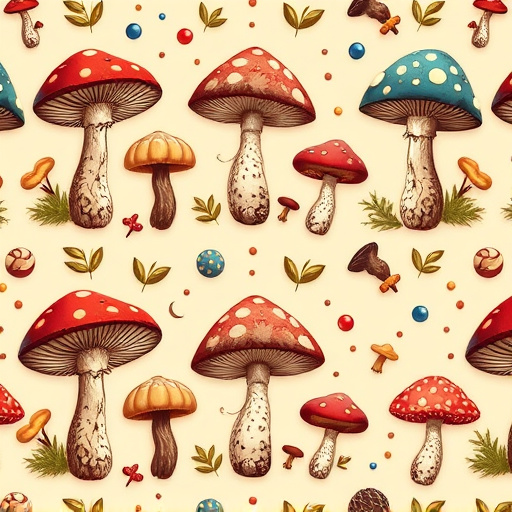 Artistic Magic Mushroom Chocolates Patterns