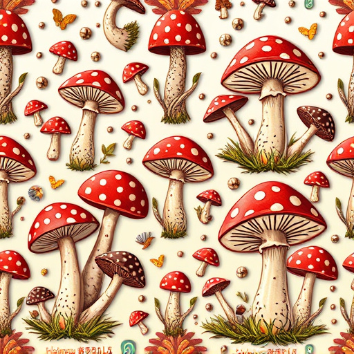Artistic Magic Mushroom Chocolates Patterns
