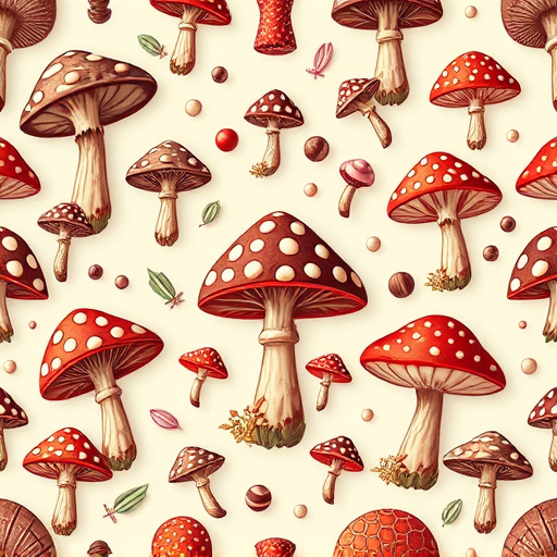 Artistic Magic Mushroom Chocolates Patterns