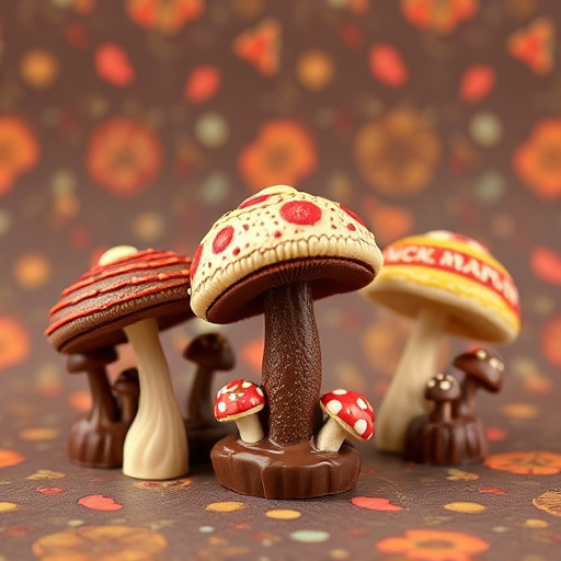 Artistic Magic Mushroom Chocolates Patterns
