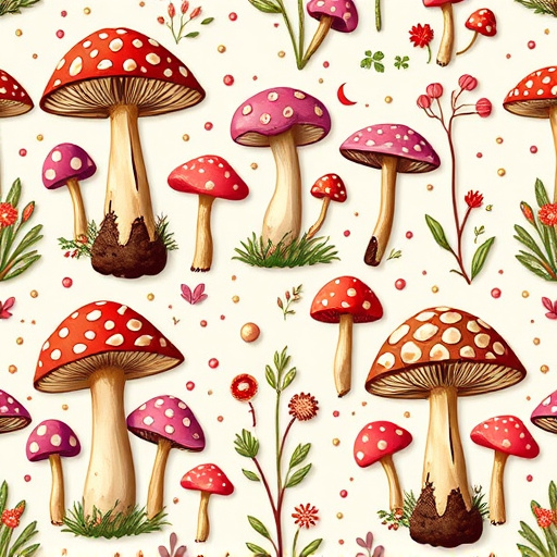 Artistic Magic Mushroom Chocolates Patterns
