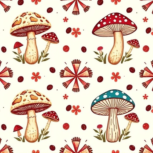 Artistic Magic Mushroom Chocolates Patterns