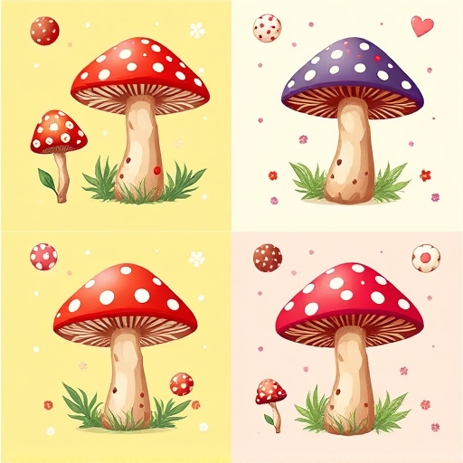 Artistic Magic Mushroom Chocolates Patterns