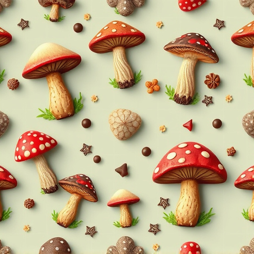 Artistic Magic Mushroom Chocolates Patterns