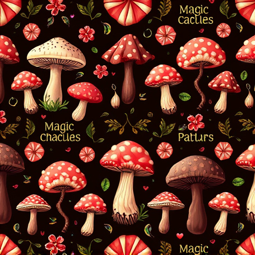 Artistic Magic Mushroom Chocolates Patterns