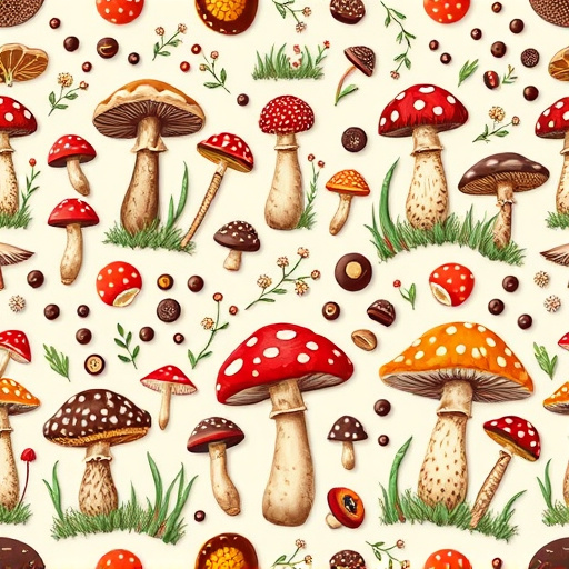 Artistic Magic Mushroom Chocolates Patterns