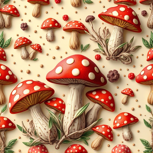 Artistic Magic Mushroom Chocolates Patterns