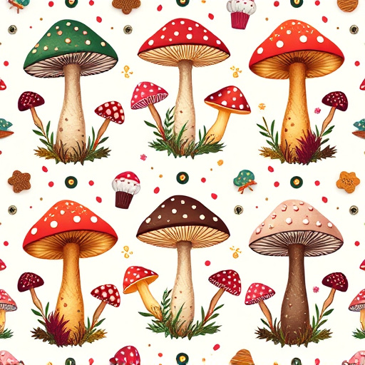 Artistic Magic Mushroom Chocolates Patterns