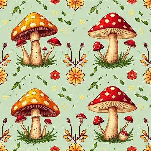 Artistic Magic Mushroom Chocolates Patterns