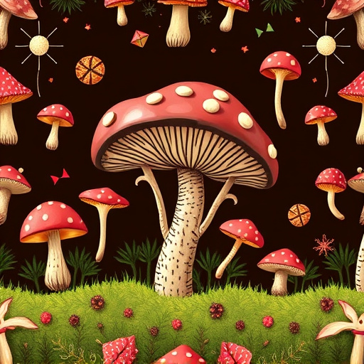 Artistic Magic Mushroom Chocolates Patterns