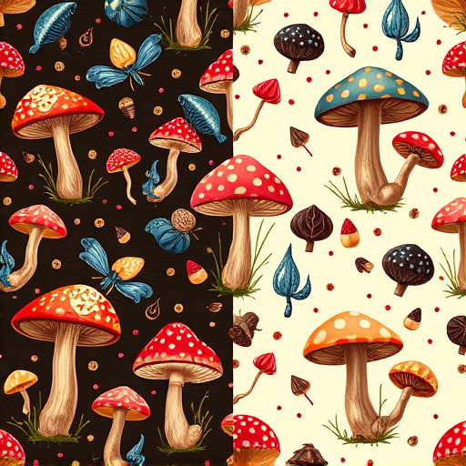 Artistic Magic Mushroom Chocolates Patterns