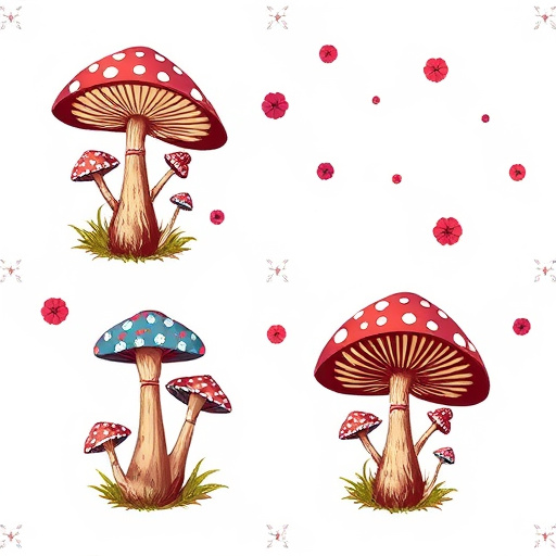 Artistic Magic Mushroom Chocolates Patterns