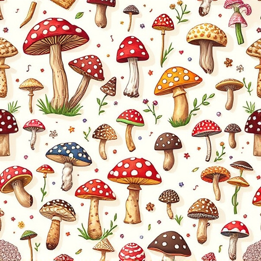 Artistic Magic Mushroom Chocolates Patterns