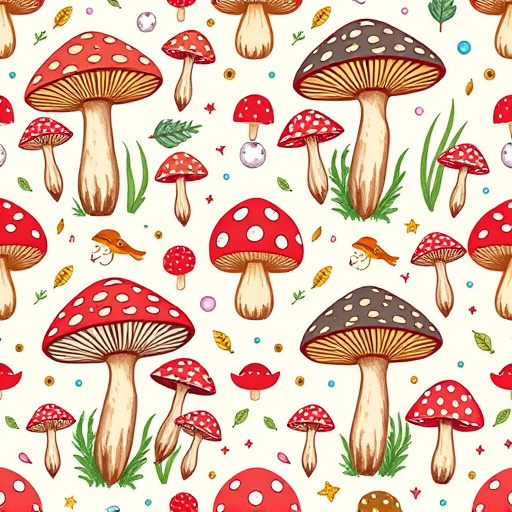 Artistic Magic Mushroom Chocolates Patterns