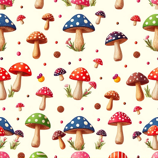 Artistic Magic Mushroom Chocolates Patterns