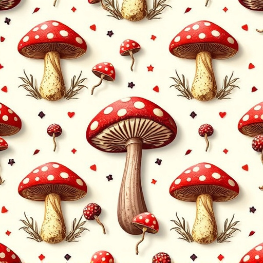 Artistic Magic Mushroom Chocolates Patterns