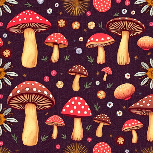 Artistic Magic Mushroom Chocolates Patterns