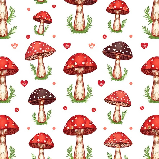Artistic Magic Mushroom Chocolates Patterns