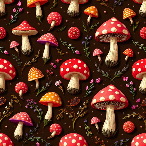 Artistic Magic Mushroom Chocolates Patterns