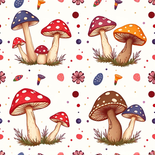 Artistic Magic Mushroom Chocolates Patterns
