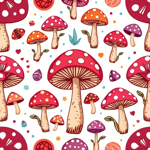 Artistic Magic Mushroom Chocolates Patterns