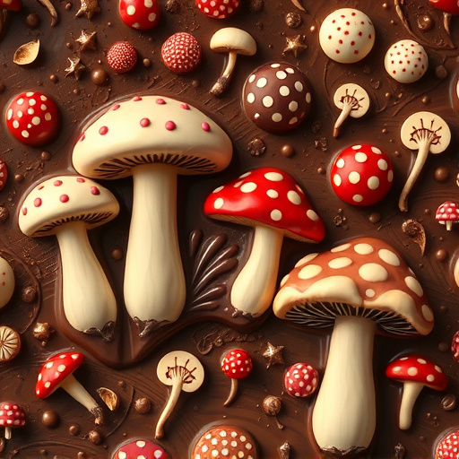 Artistic Magic Mushroom Chocolates Patterns