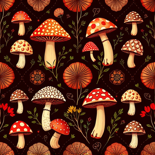 Artistic Magic Mushroom Chocolates Patterns