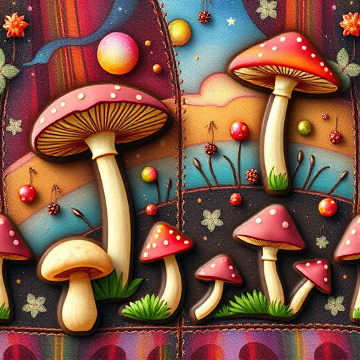 Artistic Magic Mushroom Chocolates Patterns