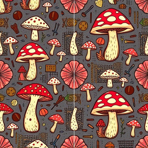 Artistic Magic Mushroom Chocolates Patterns
