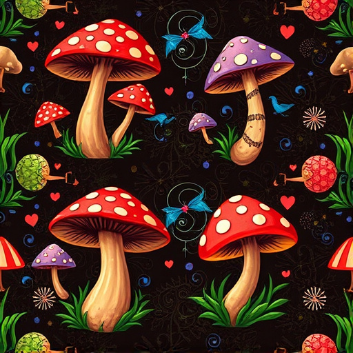 Artistic Magic Mushroom Chocolates Patterns