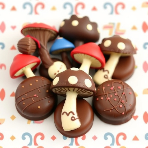Artistic Magic Mushroom Chocolates Patterns