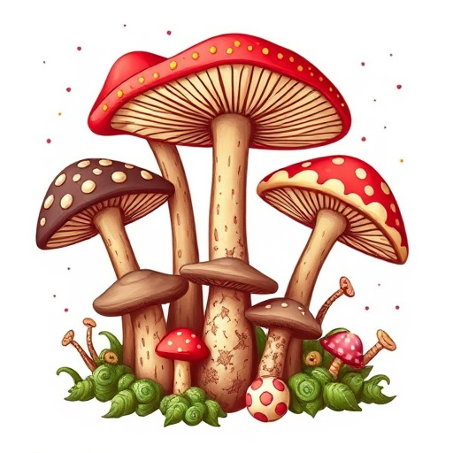 Artistic Magic Mushroom Chocolates Patterns