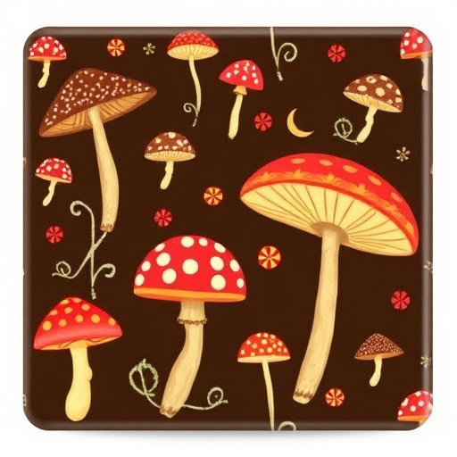 Artistic Magic Mushroom Chocolates Patterns