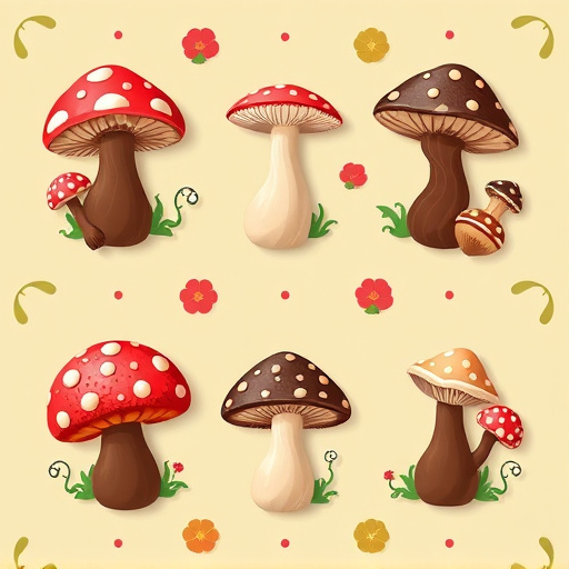 Artistic Magic Mushroom Chocolates Patterns