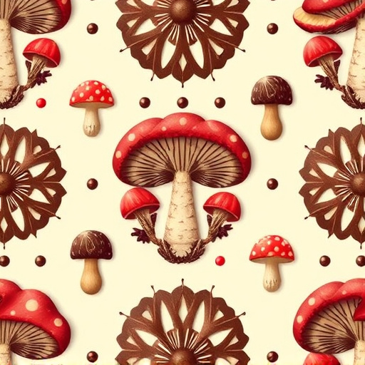Artistic Magic Mushroom Chocolates Patterns