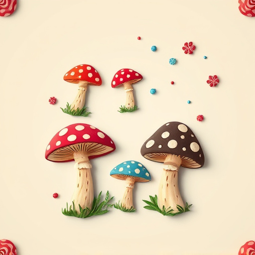 Artistic Magic Mushroom Chocolates Patterns