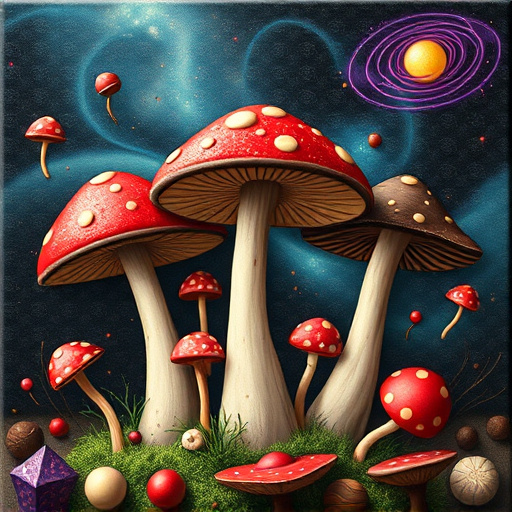 Artistic Magic Mushroom Chocolates Patterns