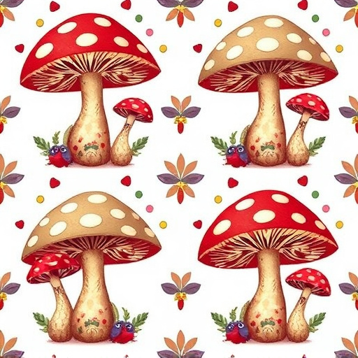 Artistic Magic Mushroom Chocolates Patterns