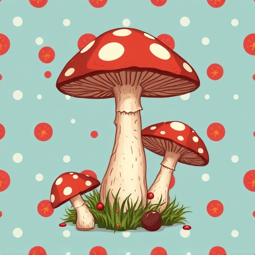 Artistic Magic Mushroom Chocolates Patterns