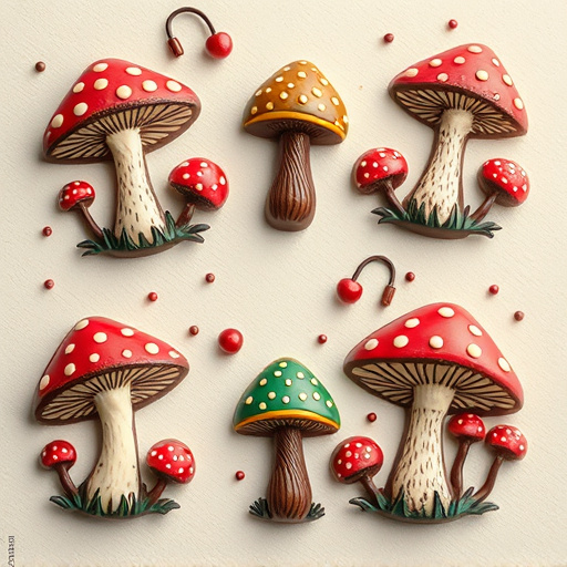 Artistic Magic Mushroom Chocolates Patterns